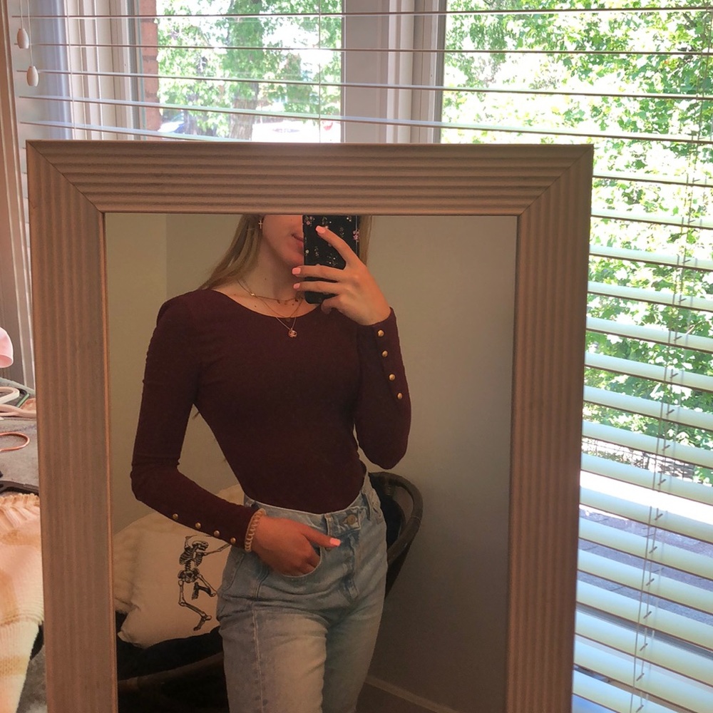 Maroon bodysuit